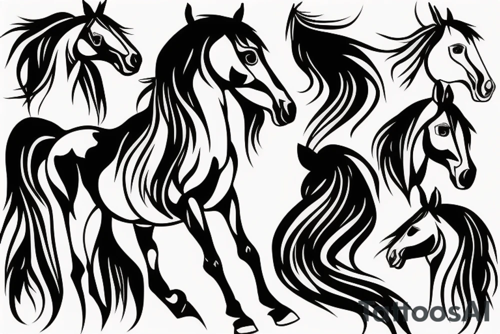 1 horse tattoo idea