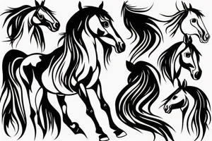 1 horse tattoo idea