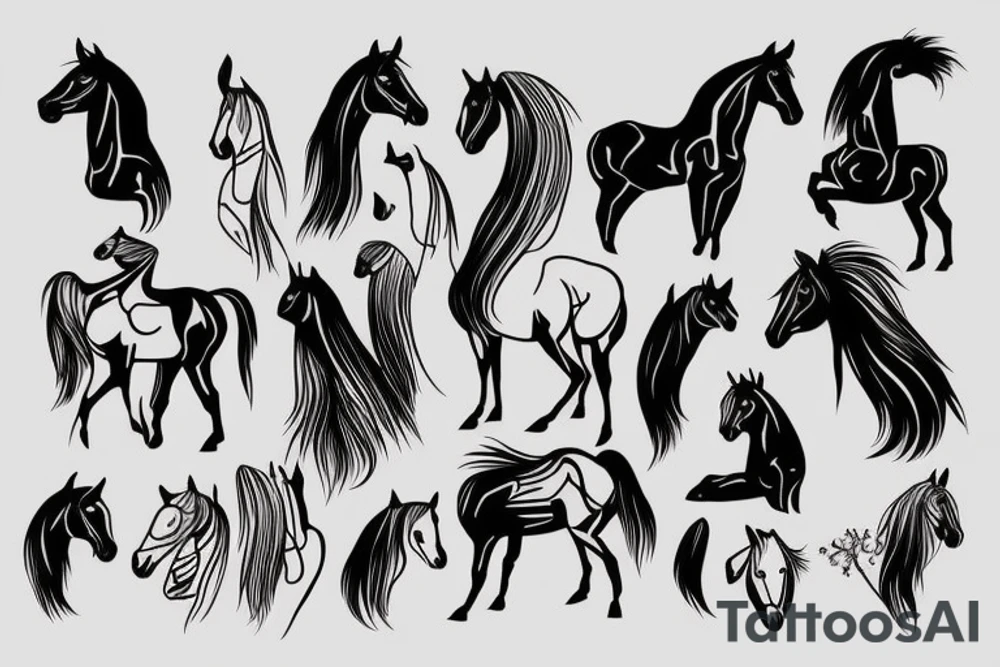 1 horse tattoo idea