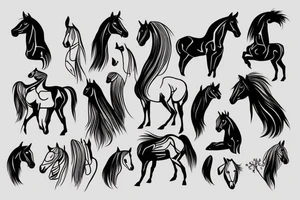 1 horse tattoo idea