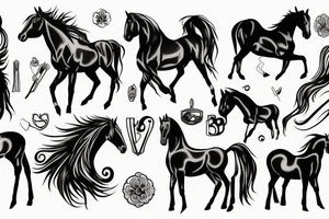 1 horse tattoo idea