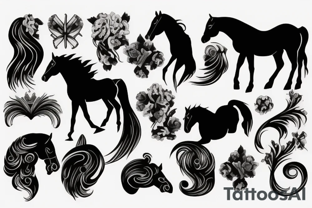 1 horse tattoo idea