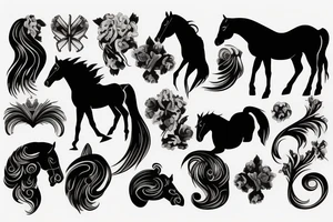 1 horse tattoo idea