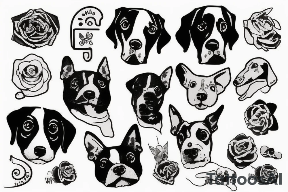 1 dog tattoo idea