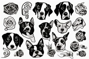 1 dog tattoo idea