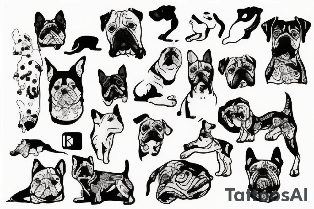 1 dog tattoo idea