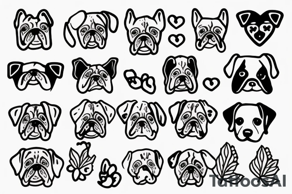 Cute dog tattoo idea