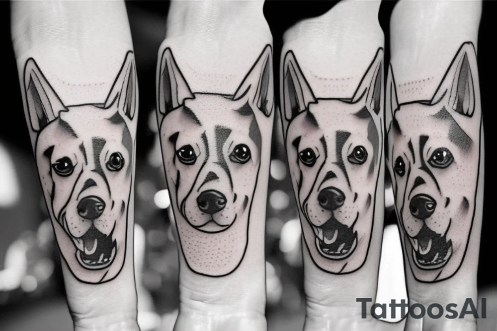Cute dog tattoo idea
