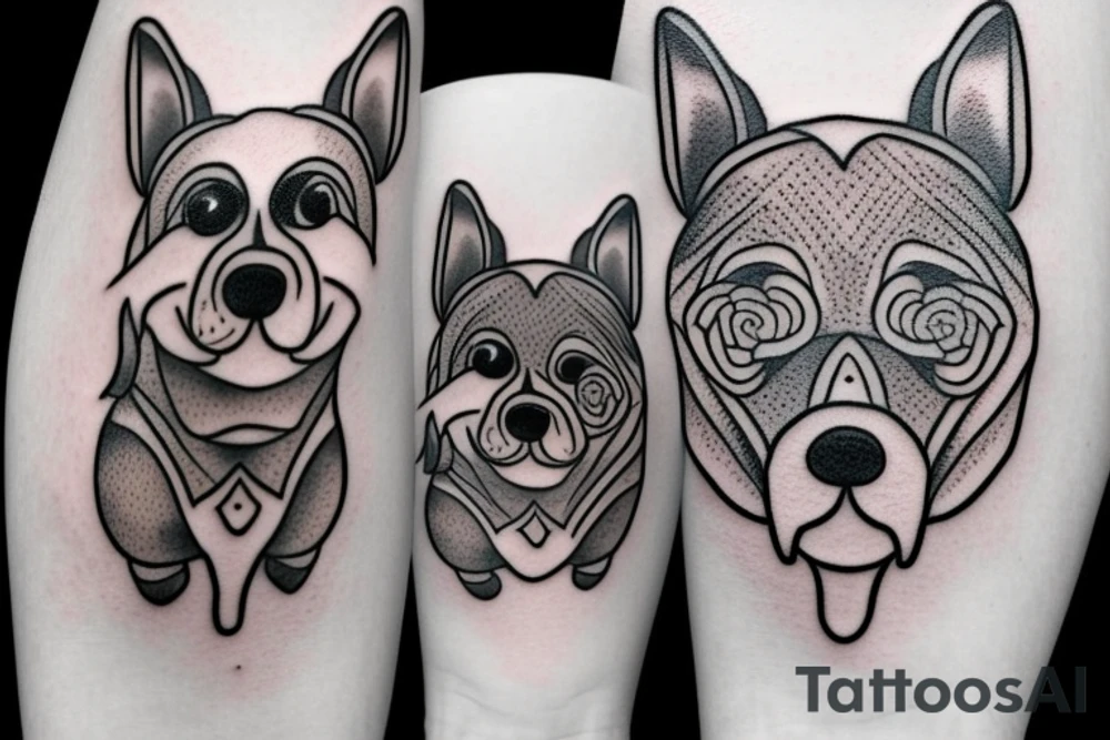 Cute dog tattoo idea