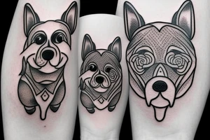 Cute dog tattoo idea