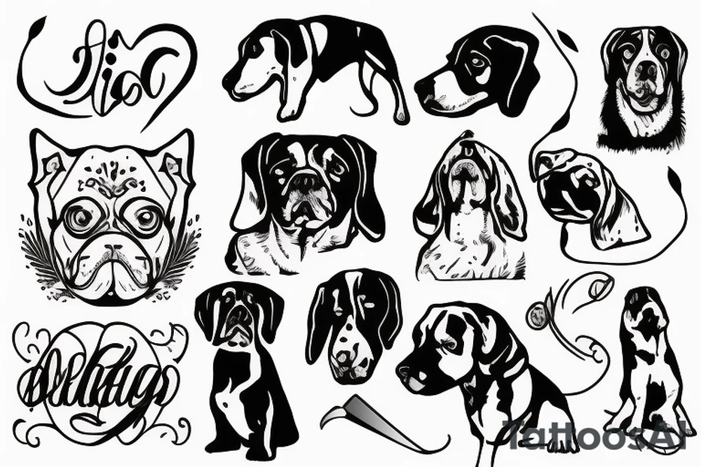 Big dog tattoo idea