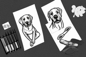 Labrador dog tattoo idea