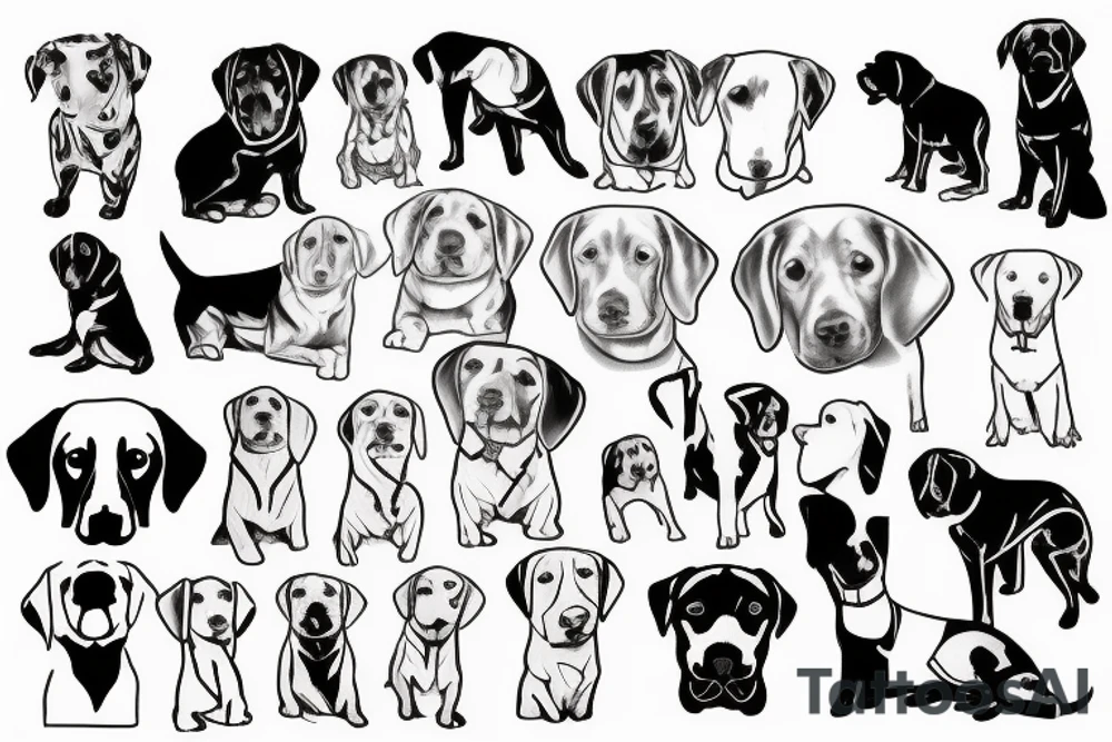 Labrador dog tattoo idea