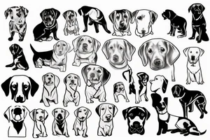 Labrador dog tattoo idea