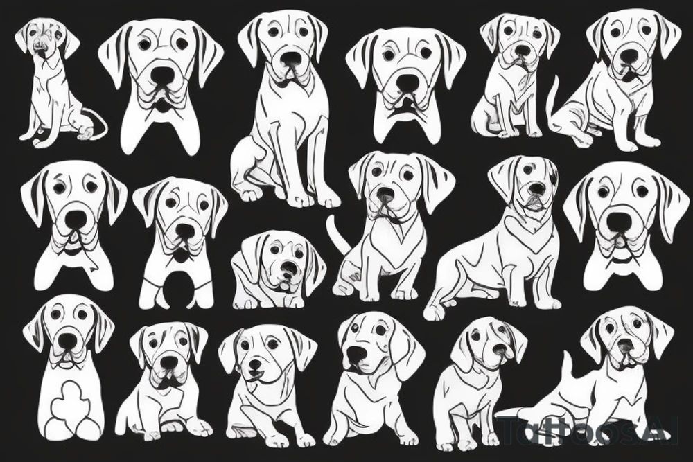Labrador dog tattoo idea