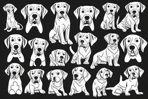 Labrador dog tattoo idea