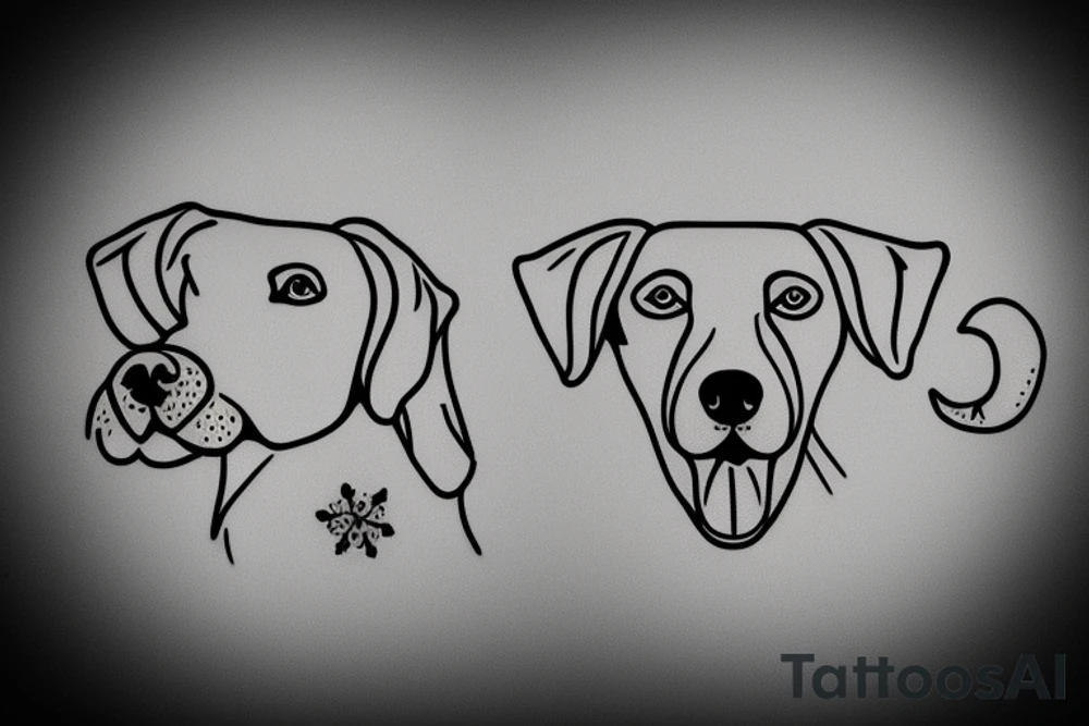 Labrador dog tattoo idea