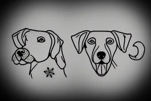 Labrador dog tattoo idea