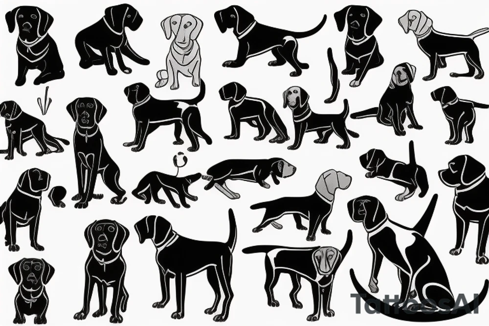 Labrador dog tattoo idea