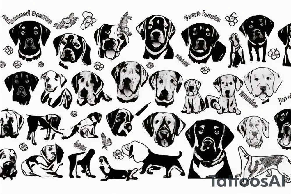 Labrador dog tattoo idea
