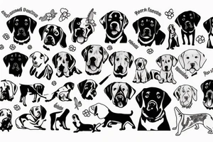 Labrador dog tattoo idea