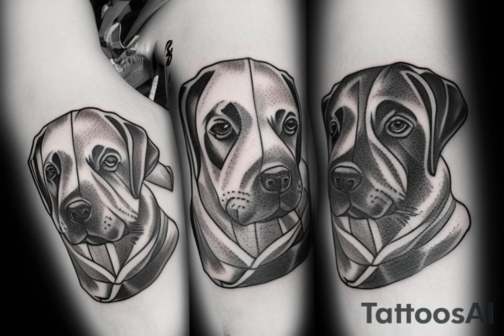 Labrador dog tattoo idea
