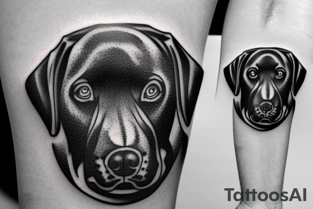 Labrador dog tattoo idea