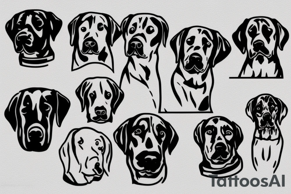 Labrador dog tattoo idea