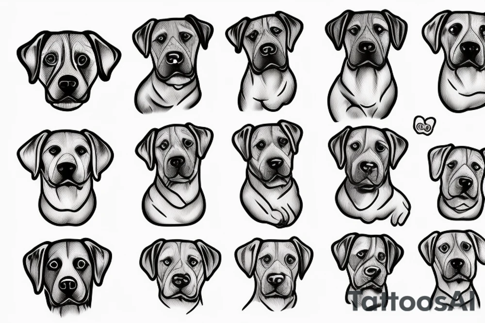 Labrador dog tattoo idea