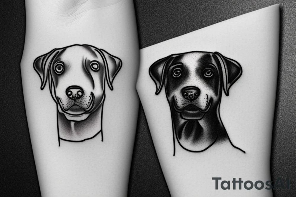 Labrador dog tattoo idea
