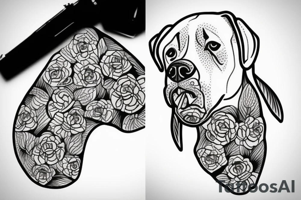 Labrador dog tattoo idea