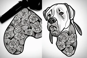 Labrador dog tattoo idea