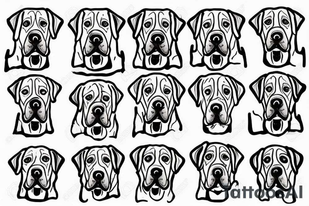 Labrador dog tattoo idea