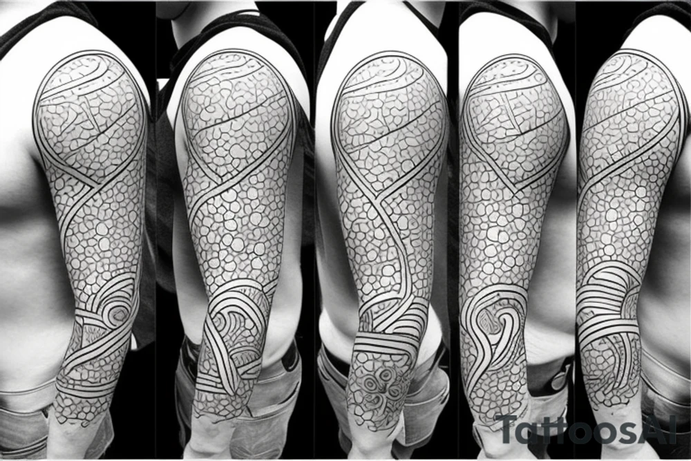 dog outline tattoo idea