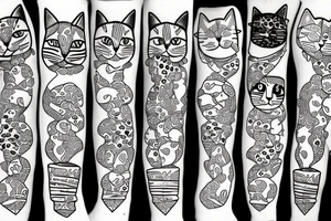 Outlining cat tattoo idea