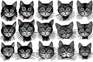 cat minimalist tattoo idea