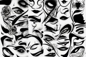One line face drawing tattoo idea