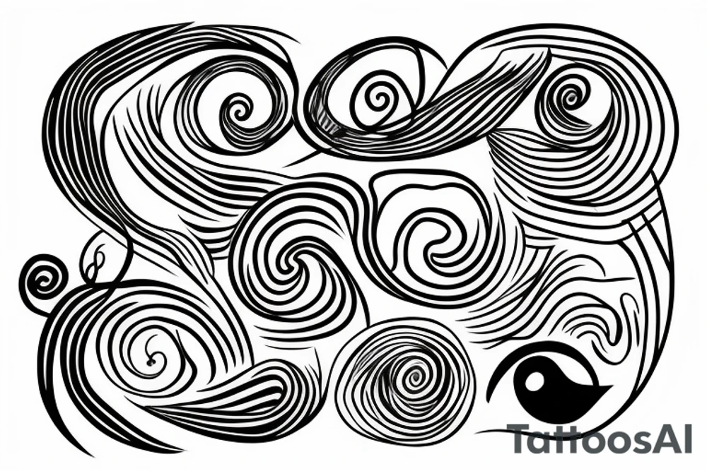 One line face drawing tattoo idea