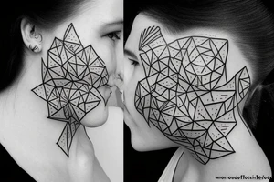 One line face drawing tattoo idea