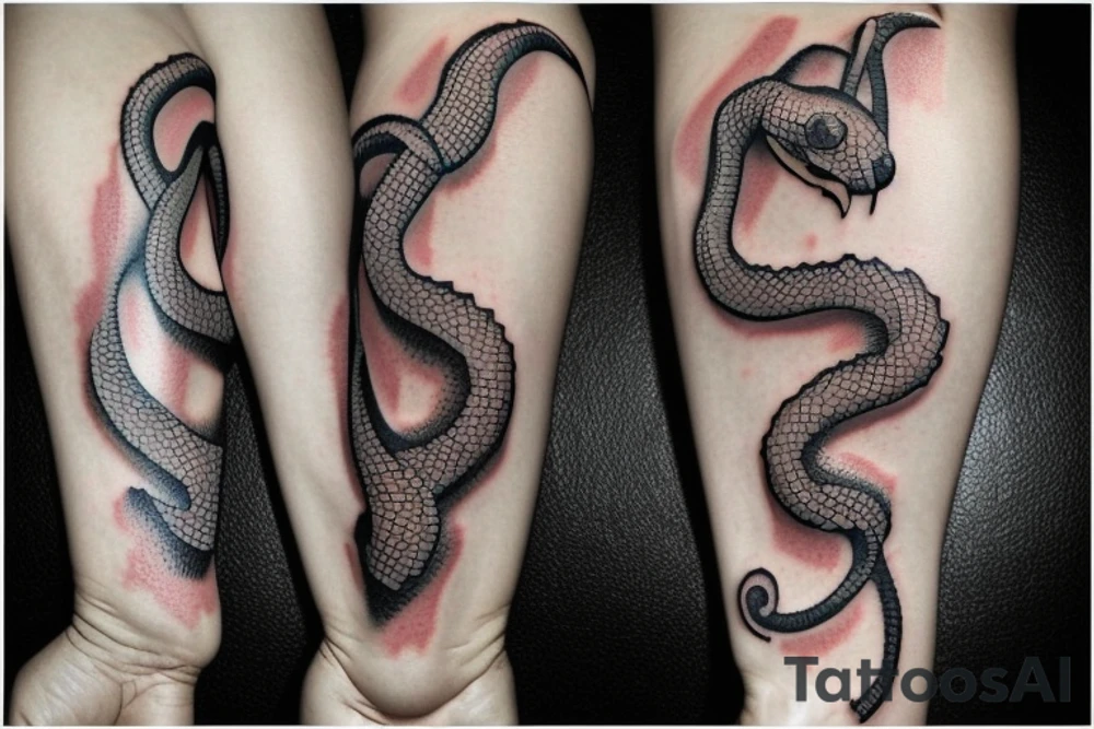 Snake and knife tattoo idea