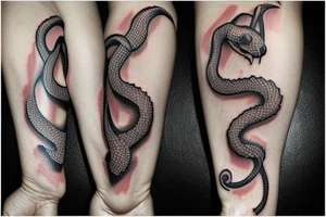 Snake and knife tattoo idea