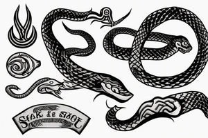 Snake and knife tattoo idea
