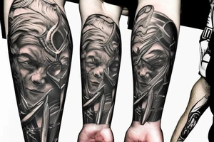 Dieu thor avec des éclair tattoo idea