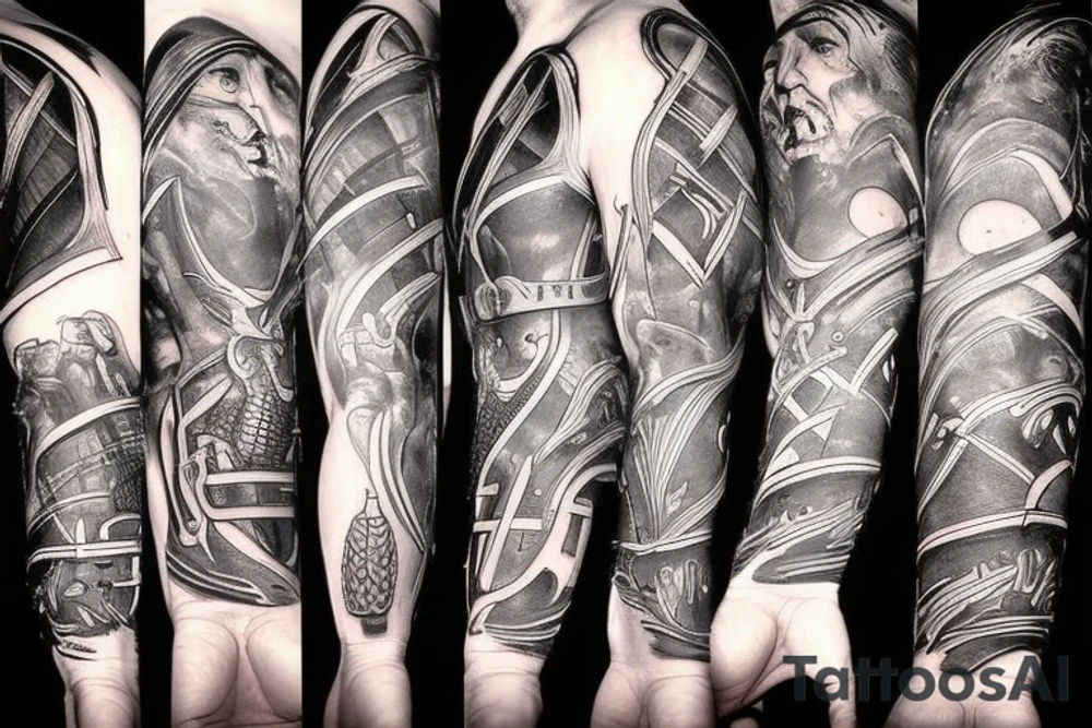 Dieu thor avec des éclair tattoo idea