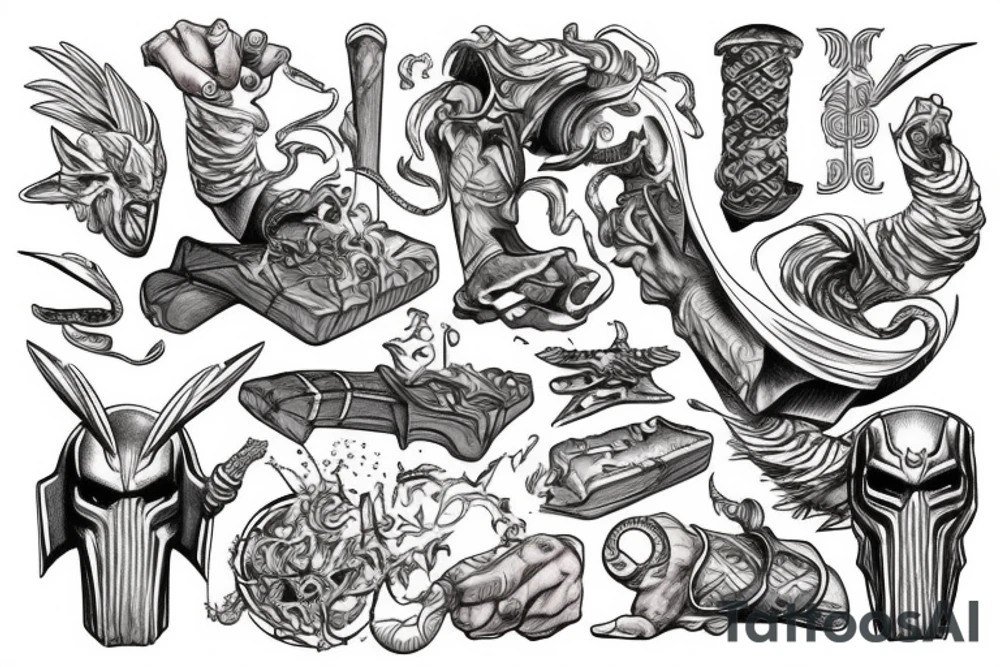 Dieu thor avec des éclair tattoo idea