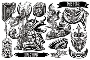 Dieu thor avec des éclair tattoo idea