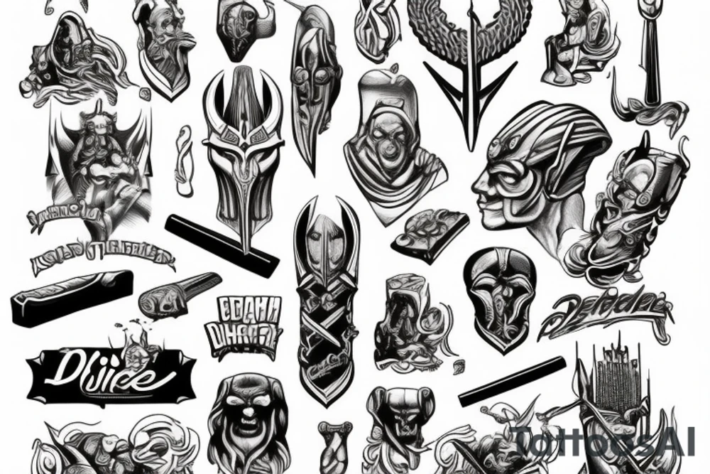 Dieu thor avec des éclair tattoo idea