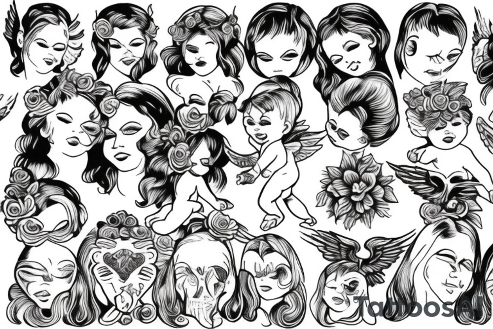 Baby angel tattoo idea
