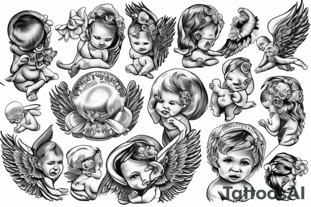Baby angel tattoo idea
