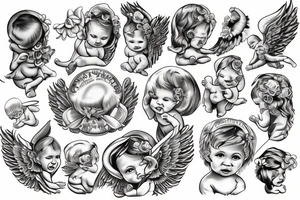 Baby angel tattoo idea
